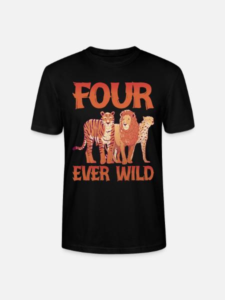 Four Ever Wild 44 - Stanley/Stella Unisex Bio-T-Shirt CRAFTER - Schwarz
