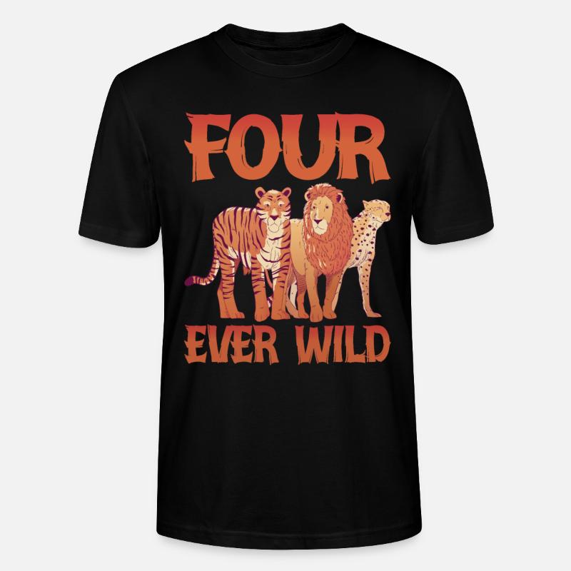Four Ever Wild 44 - Stanley/Stella Unisex Bio-T-Shirt CRAFTER - Schwarz
