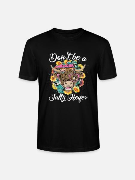 Highland cow - Stanley/Stella CRAFTER Unisex Organic T-Shirt - black