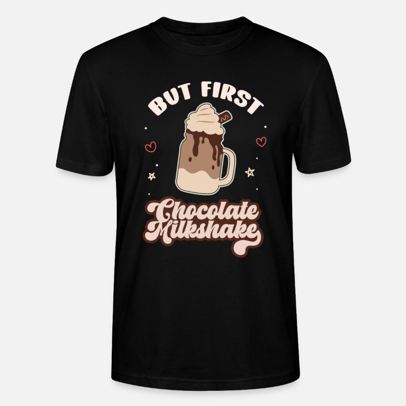 Milchshake Milchdrink Milch Geschenk - Stanley/Stella Unisex Bio-T-Shirt CRAFTER - Schwarz
