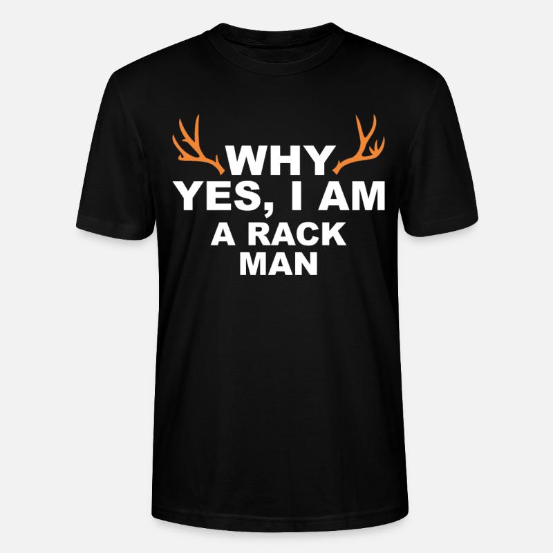 Jäger Jagt.Hirsch Geschenkidee - Stanley/Stella Unisex Bio-T-Shirt CRAFTER - Schwarz