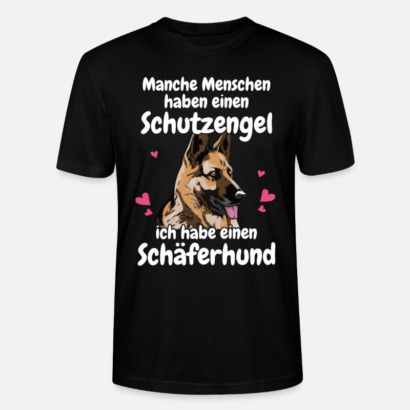 Deutscher Schäferhund Hund - Stanley/Stella Unisex Bio-T-Shirt CRAFTER - Schwarz