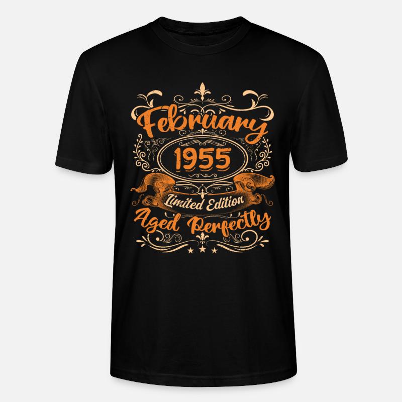 February 1955 | Aged Perfectly - T-shirt bio CRAFTER Stanley Stella Unisexe - noir