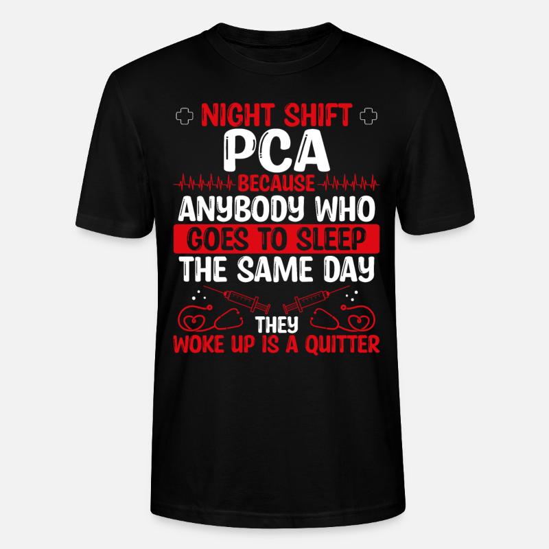 Night Shift Patient Care Assistant - Stanley/Stella Unisex Bio-T-Shirt CRAFTER - Schwarz