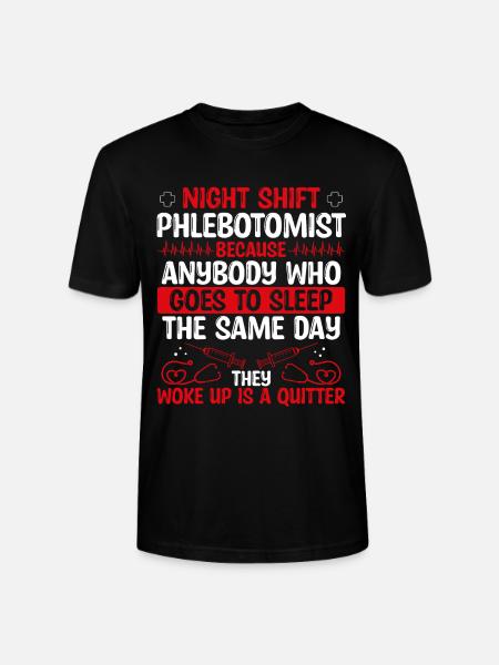 Night Shift Phlebotomist Doctor - Stanley/Stella Unisex Bio-T-Shirt CRAFTER - Schwarz