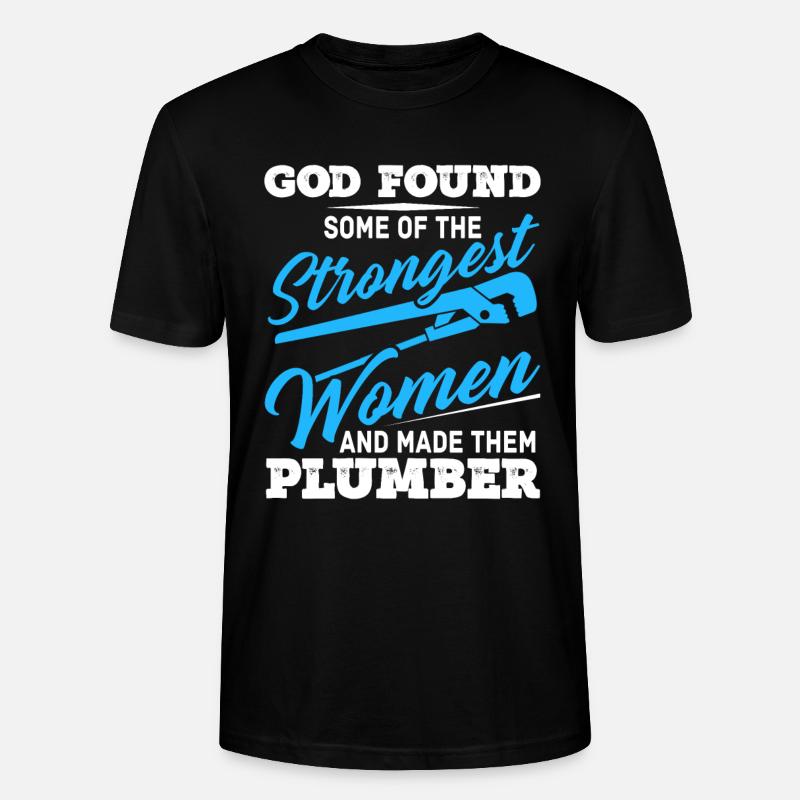 Plumbers Pipefitter Pipefitting - Stanley/Stella CRAFTER Unisex Organic T-Shirt - black