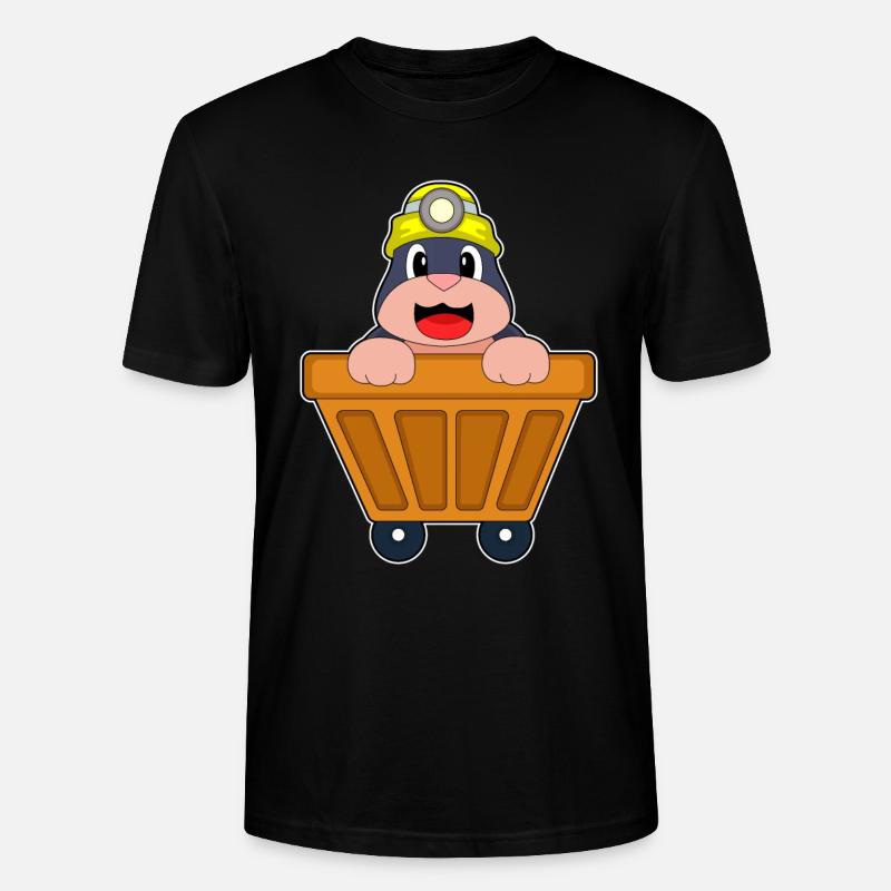 Maulwurf Bergbau Container - Stanley/Stella Unisex Bio-T-Shirt CRAFTER - Schwarz