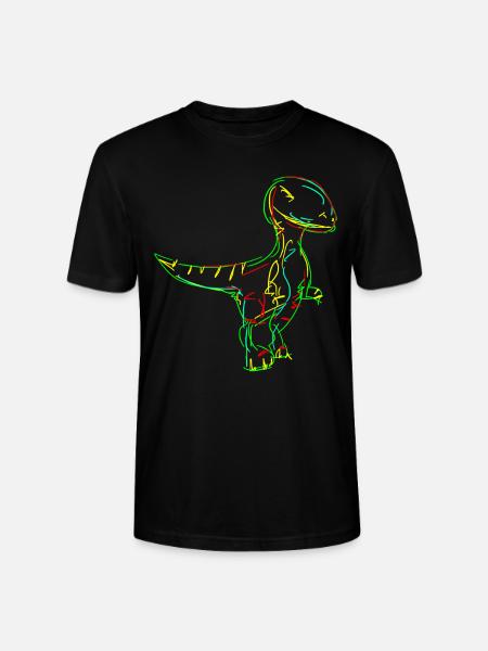 Dinos Velociraptor Dinosauro - Maglietta unisex ecologica CRAFTER di Stanley/Stella - nero