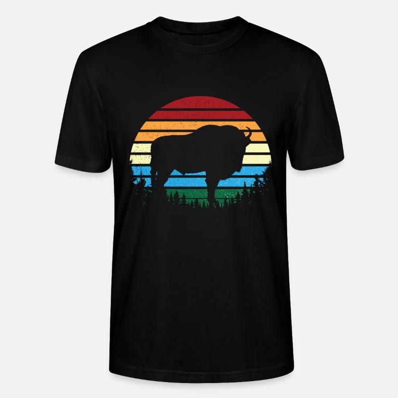 Bison - Stanley/Stella Unisex Bio-T-Shirt CRAFTER - Schwarz