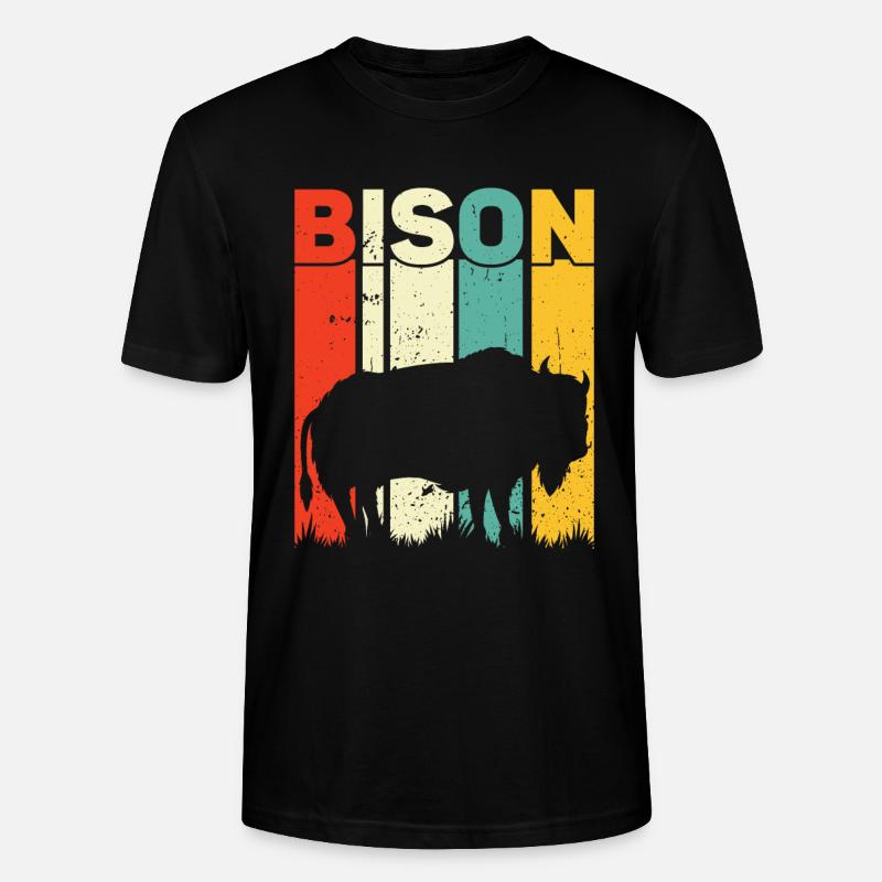 Bison - Stanley/Stella Unisex Bio-T-Shirt CRAFTER - Schwarz