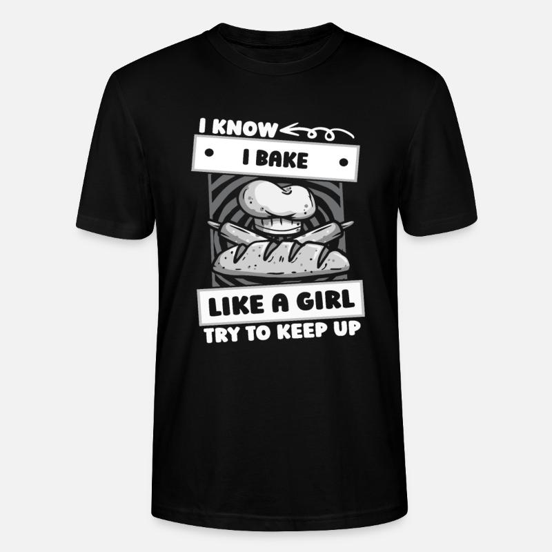 Backen Bäcker Bäckerei Mädchen - Stanley/Stella Unisex Bio-T-Shirt CRAFTER - Schwarz