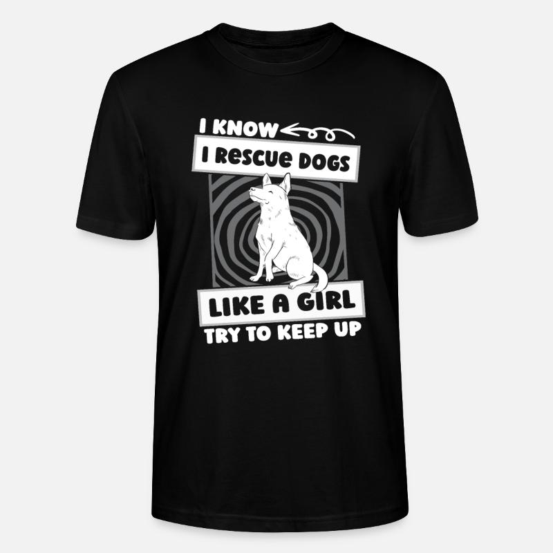Hund Rettungshund Mädchen - Stanley/Stella Unisex Bio-T-Shirt CRAFTER - Schwarz