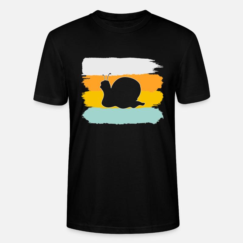 Schnecke Retro - Stanley/Stella Unisex Bio-T-Shirt CRAFTER - Schwarz