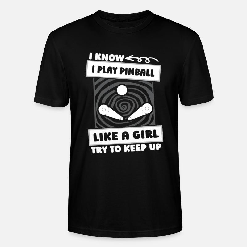 Pinball Mädchen - Stanley/Stella Unisex Bio-T-Shirt CRAFTER - Schwarz