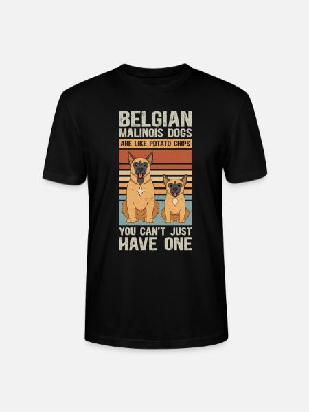 Belgian Shepherd Malinois Dog Gift - Stanley/Stella CRAFTER Unisex Organic T-Shirt - black