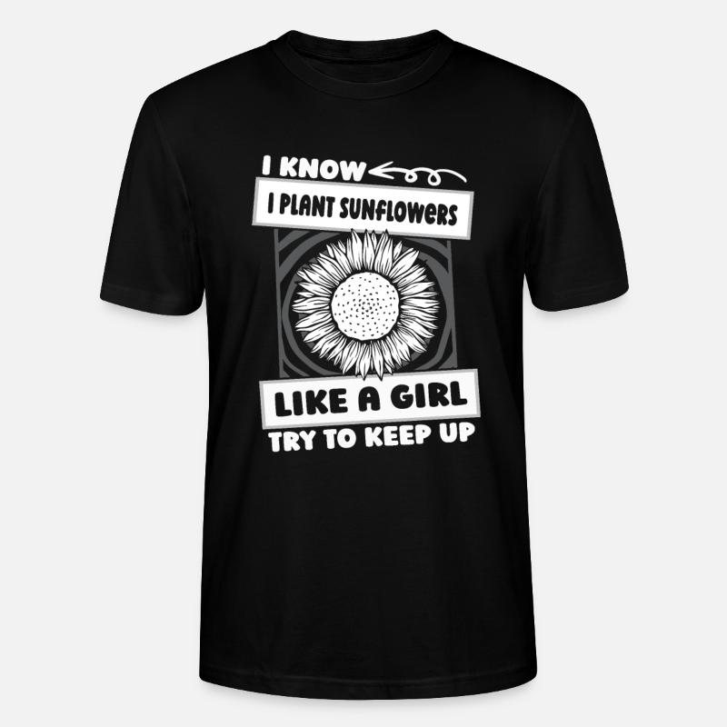 Sonnenblume Mädchen - Stanley/Stella Unisex Bio-T-Shirt CRAFTER - Schwarz