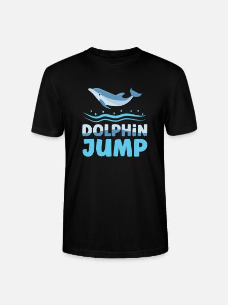 Dolphin Jump Meeresbiologe Wassertier - Stanley/Stella Unisex Bio-T-Shirt CRAFTER - Schwarz