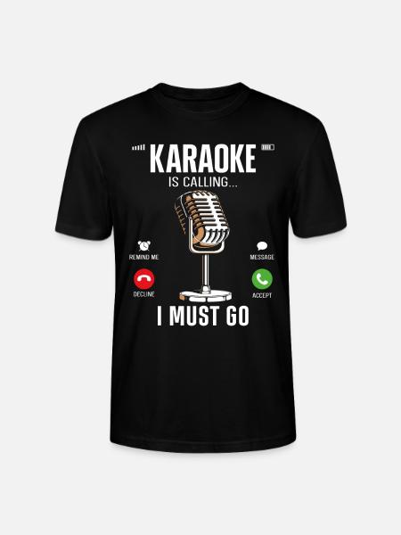 Karaoke Singer Karaoke Is Calling - Stanley/Stella CRAFTER Unisex Organic T-Shirt - black