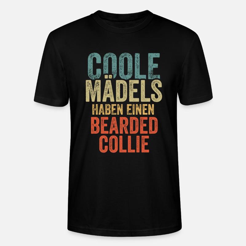 Bearded Collie - Stanley/Stella Unisex Bio-T-Shirt CRAFTER - Schwarz