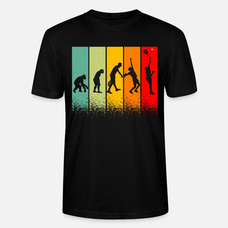 Evolution Tennisman gift idea Man - Stanley/Stella CRAFTER Unisex Organic T-Shirt - black