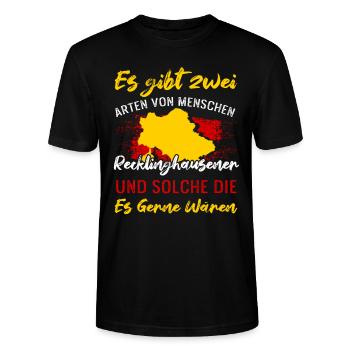 Recklinghausen Stadt Skyline - Stanley/Stella Unisex Bio-T-Shirt CRAFTER - Schwarz - Vorne - Alina (178cm) & Michal (187cm)