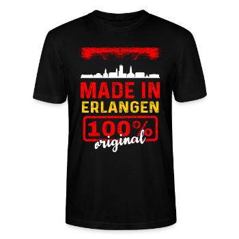 Erlangen - Stanley/Stella Unisex Bio-T-Shirt CRAFTER - Schwarz - Vorne - Alina (178cm) & Michal (187cm)