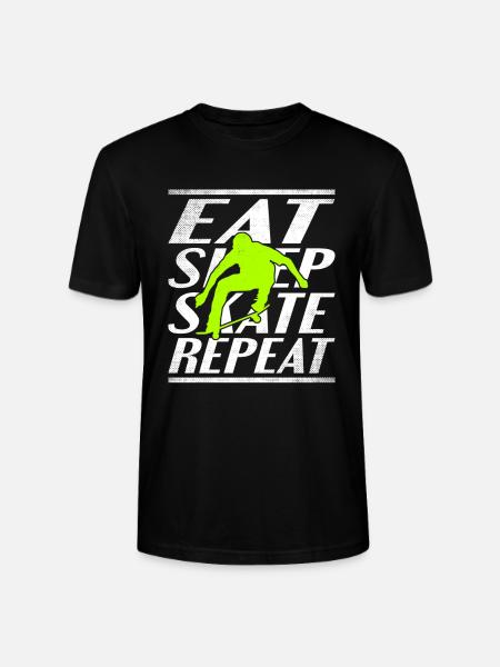 Eating Sleeping Skating - Stanley/Stella CRAFTER Unisex Organic T-Shirt - black