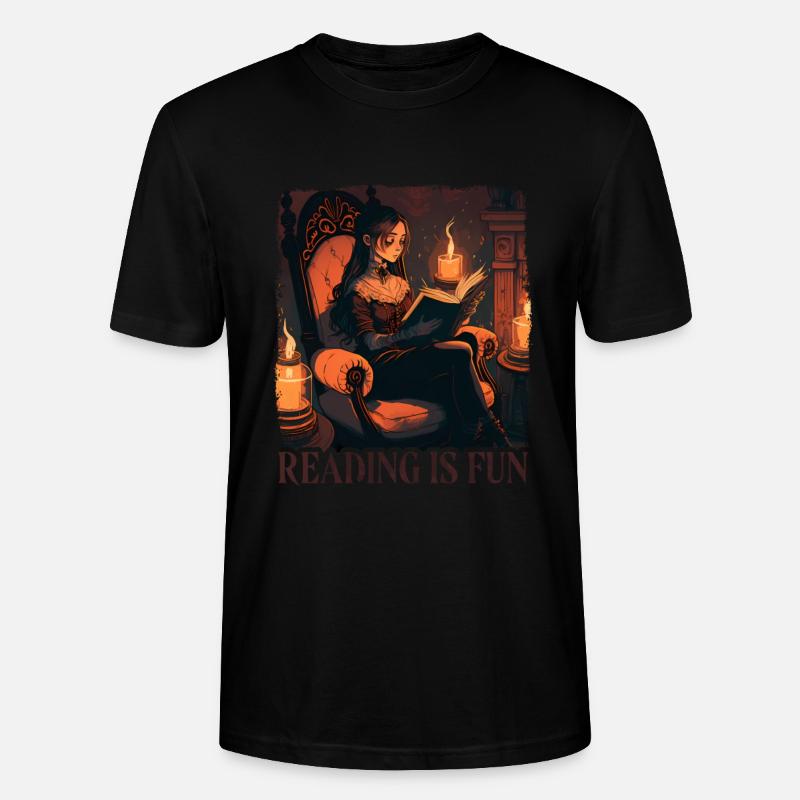 Reading is Fun Goth - Stanley/Stella Unisex Bio-T-Shirt CRAFTER - Schwarz
