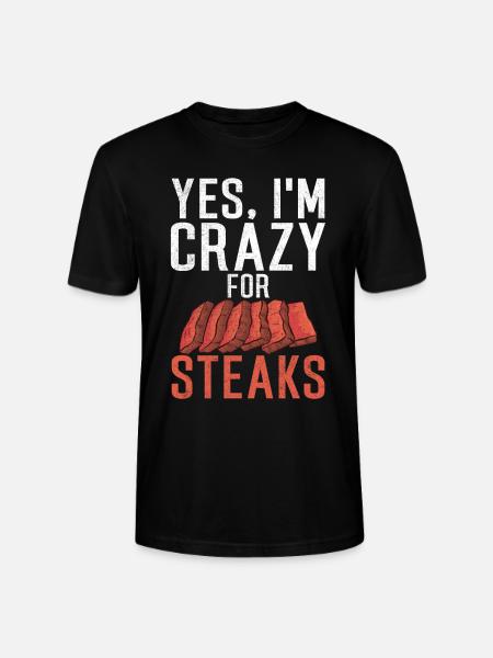Steak Lover Steak Gift - Stanley/Stella CRAFTER Unisex Organic T-Shirt - black