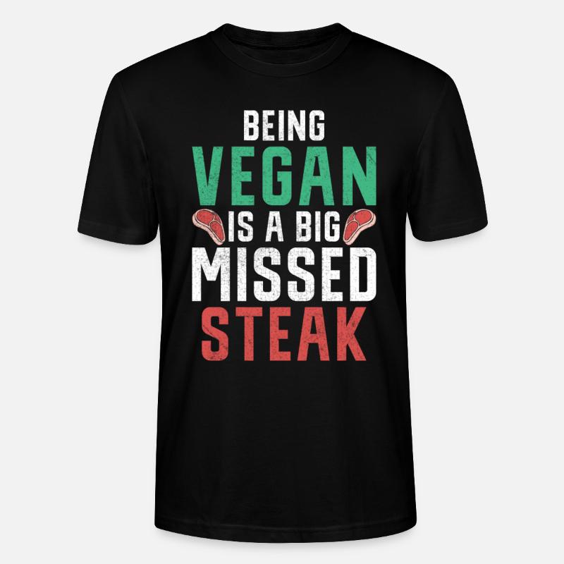Steak Lover Steak Cadeau - T-shirt bio CRAFTER Stanley Stella Unisexe - noir
