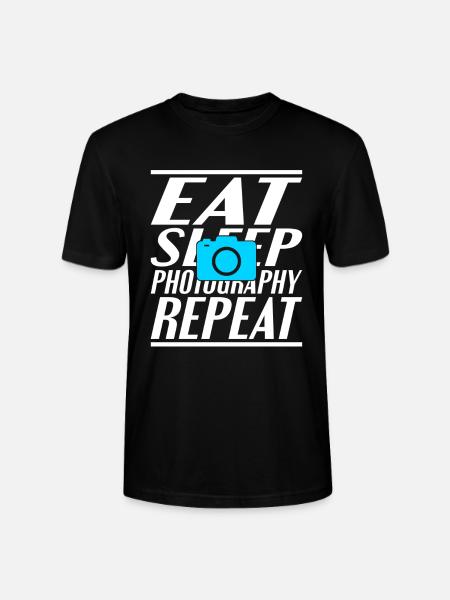 Food Sleeping Photography - Stanley/Stella CRAFTER Unisex Organic T-Shirt - black