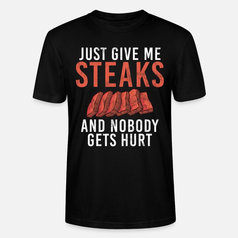 Steak Lover Steak Cadeau - T-shirt bio CRAFTER Stanley Stella Unisexe - noir