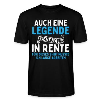 Auch Eine Legende Geht In Rente - Stanley/Stella Unisex Bio-T-Shirt CRAFTER - Schwarz - Vorne - Alina (178cm) & Michal (187cm)