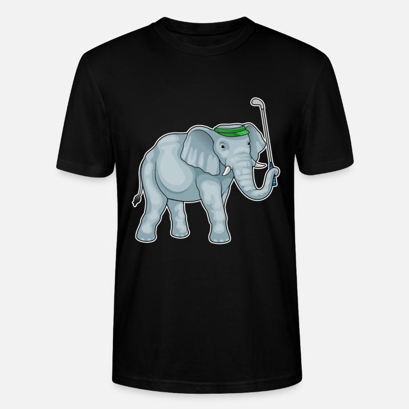 Elefant Golf Golfschläger - Stanley/Stella Unisex Bio-T-Shirt CRAFTER - Schwarz