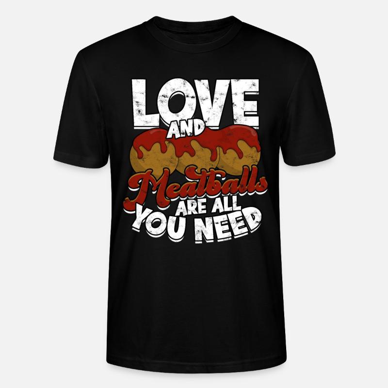 fleischklößchen essen spaghetti geschenk geschenki - Stanley/Stella Unisex Bio-T-Shirt CRAFTER - Schwarz