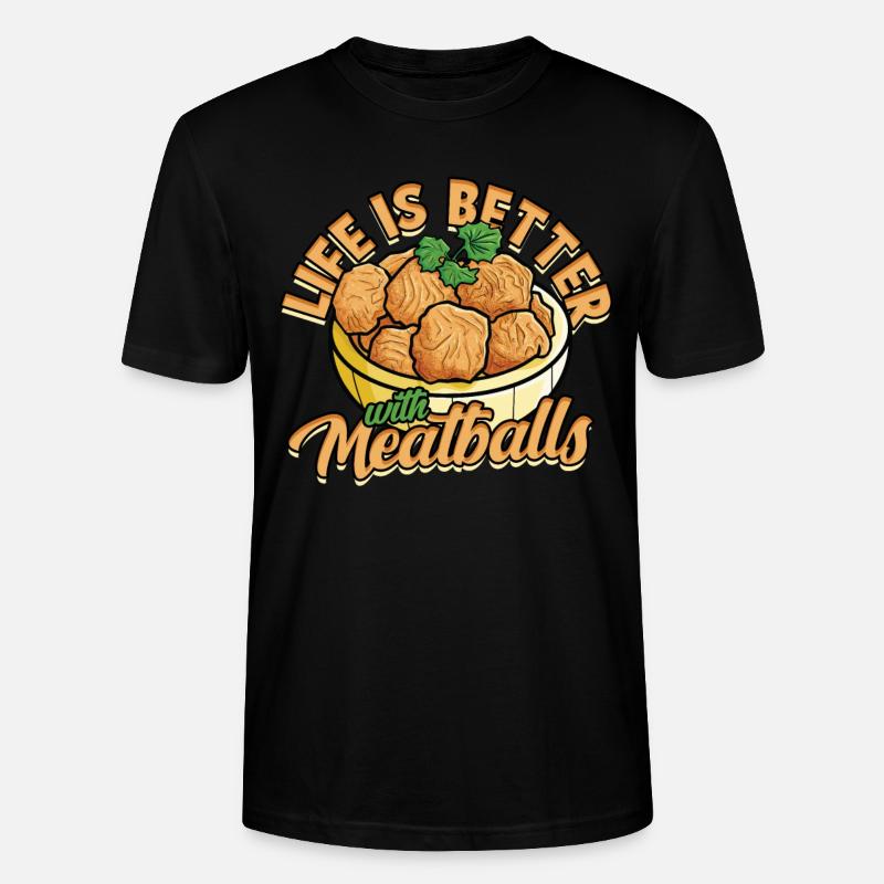 fleischklößchen essen spaghetti geschenk geschenki - Stanley/Stella Unisex Bio-T-Shirt CRAFTER - Schwarz