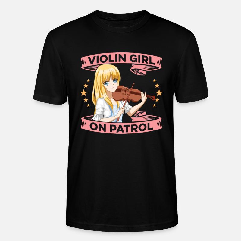 Violine Geige Mädchen - Stanley/Stella Unisex Bio-T-Shirt CRAFTER - Schwarz