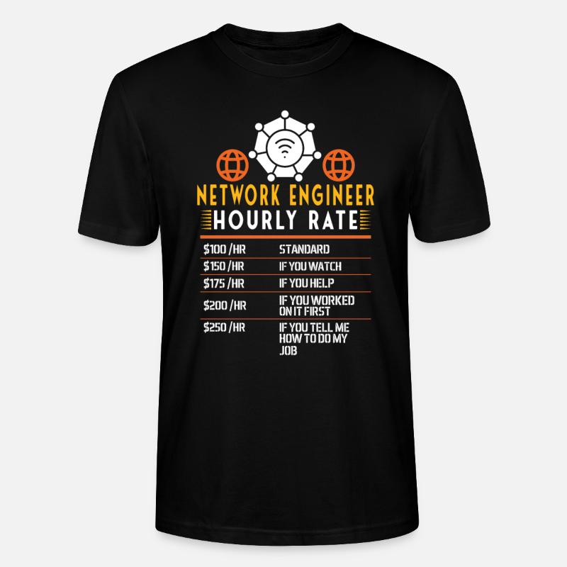 Netzwerkingenieur Sysadmin Lover System Admin - Stanley/Stella Unisex Bio-T-Shirt CRAFTER - Schwarz