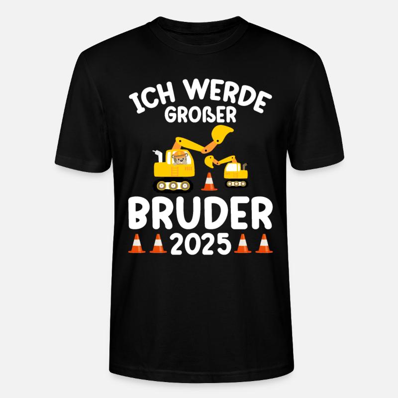 Ich Werde Großer Bruder 2025 - Stanley/Stella Unisex Bio-T-Shirt CRAFTER - Schwarz