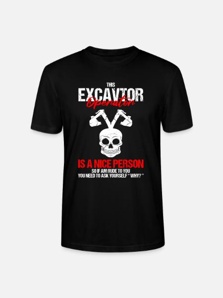 Baggerführer für Bagger und Sandbagger - Stanley/Stella Unisex Bio-T-Shirt CRAFTER - Schwarz