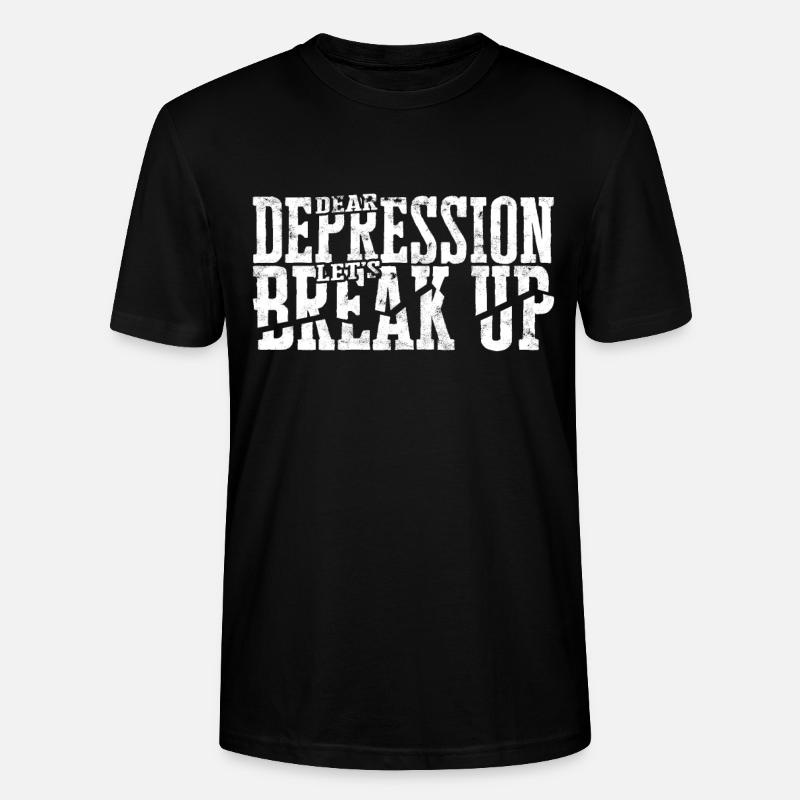 depression depressive sad gift idea unfortunate - Stanley/Stella CRAFTER Unisex Organic T-Shirt - black
