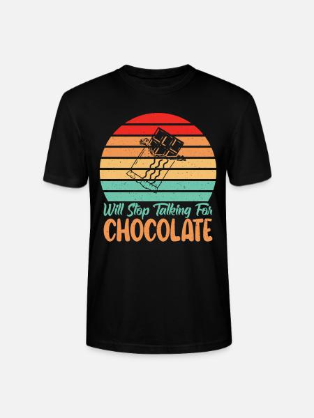 Chocolate Lover Gifts - Stanley/Stella CRAFTER Unisex Organic T-Shirt - black