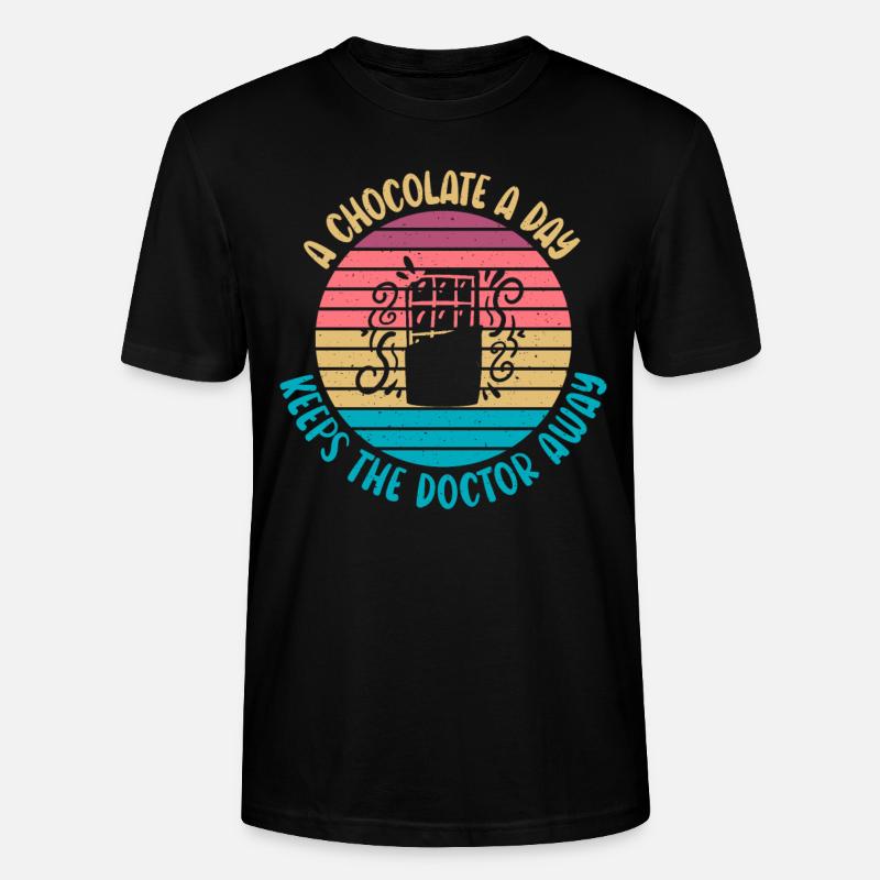 Cadeaux pour amateurs de chocolat - T-shirt bio CRAFTER Stanley Stella Unisexe - noir