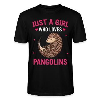 Pangolin Animal Pangolins Endangered Ar - Stanley/Stella CRAFTER Unisex Organic T-Shirt - black - Front - Alina (178cm) & Michal (187cm)