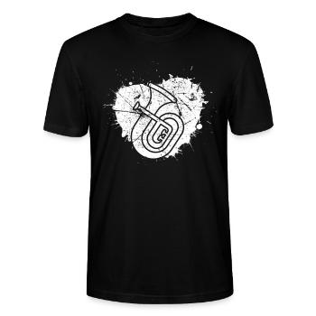 Tenorhorn Tenorhornspieler Tenorhornist - Stanley/Stella Unisex Bio-T-Shirt CRAFTER - Schwarz - Vorne - Alina (178cm) & Michal (187cm)