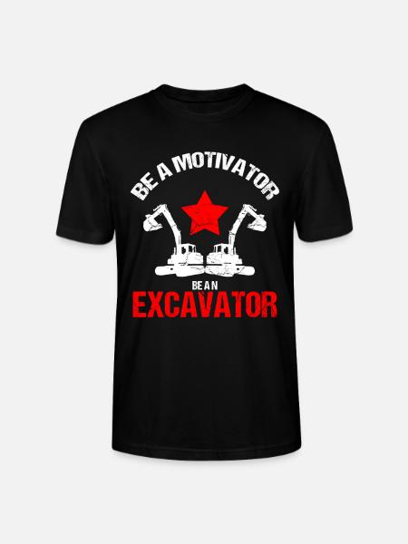 Bagger Design für Baggerfahrer - Stanley/Stella Unisex Bio-T-Shirt CRAFTER - Schwarz