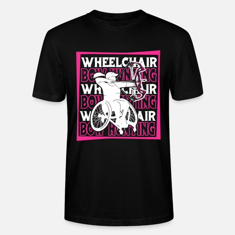 Bogenjagd Bogenjäger Rollstuhl - Stanley/Stella Unisex Bio-T-Shirt CRAFTER - Schwarz