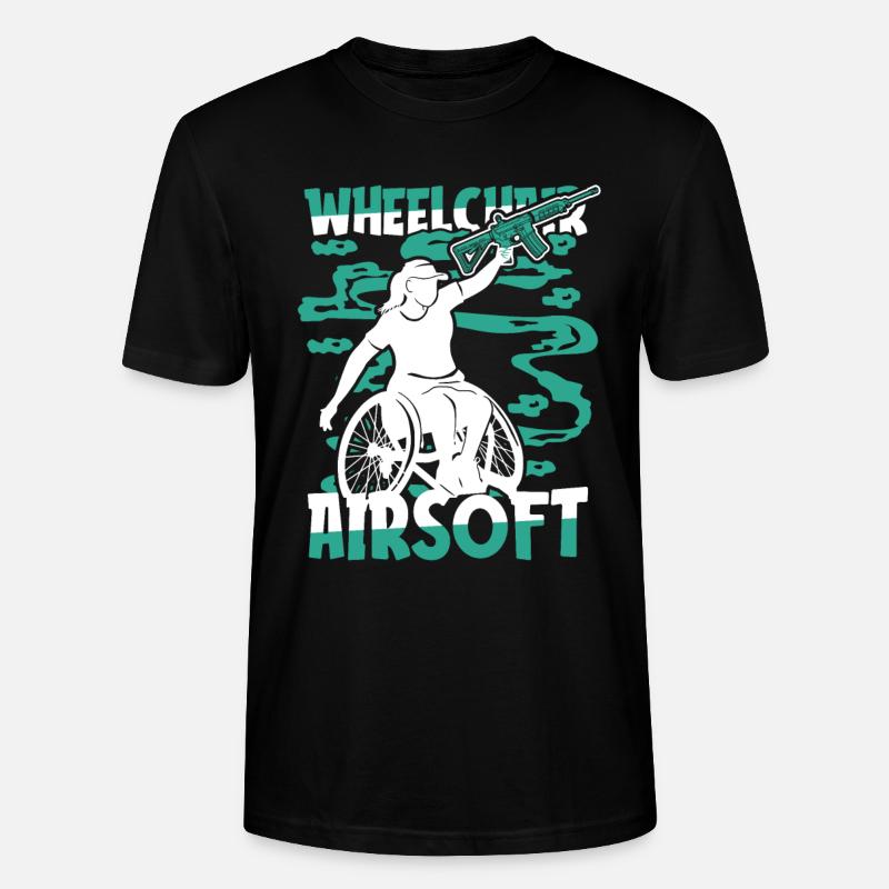 Airsoft Rollstuhl - Stanley/Stella Unisex Bio-T-Shirt CRAFTER - Schwarz