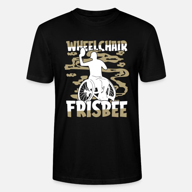 Frisbee Fauteuil roulant - T-shirt bio CRAFTER Stanley Stella Unisexe - noir