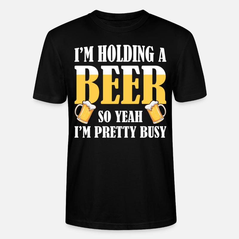 Lustiger Bier Spruch Bier Trinker - Stanley/Stella Unisex Bio-T-Shirt CRAFTER - Schwarz
